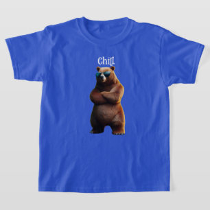 Chill Brown Bear i solglasögon T Shirt