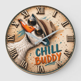 Chill Buddy Funny Goose Stor Klocka