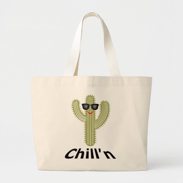 Chill Cactus Design - Jumbo Tote Tygkasse (Framsidan)