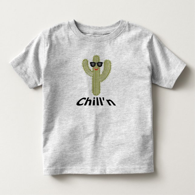 Chill Cactus Design - Småbarn Bra Jersey T-Shir T Shirt (Framsida)