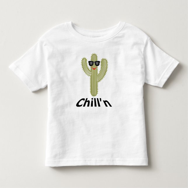 Chill Cactus Design - Småbarn Bra Jersey T-Shir T Shirt (Framsida)