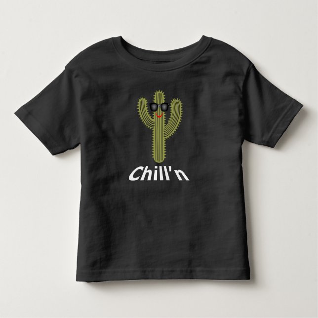 Chill Cactus Design - Småbarn Bra Jersey T-Shir T Shirt (Framsida)