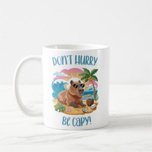 Chill Capybara Beach Vibes - Skynda dig inte att v Kaffemugg