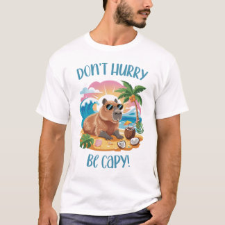 Chill Capybara Beach Vibes - Skynda dig inte att v T Shirt