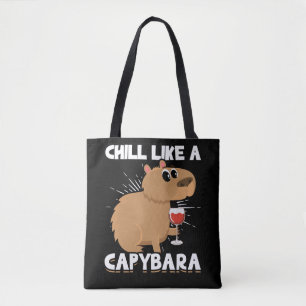 Chill Capybara Cute Animal Älskare Tygkasse