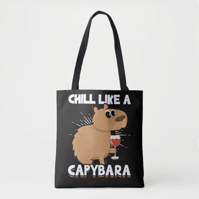 Chill Capybara Cute Animal Älskare Tygkasse (Framsida)