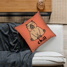 Chill Capybara Wearing Glass Kudde