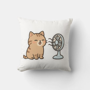 Chill Cat by Fläkt - Cute Summer Sticker" Kudde