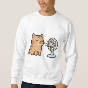 Chill Cat by Fläkt - Cute Summer Sticker" Lång Ärmad Tröja