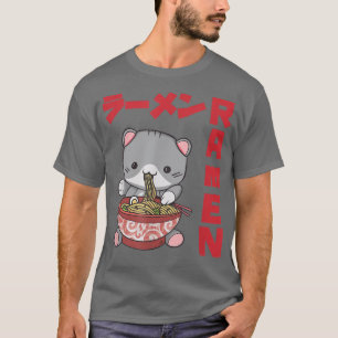 Chill Cat Ramen Anime Noodles Kawaii Japansk markn T Shirt