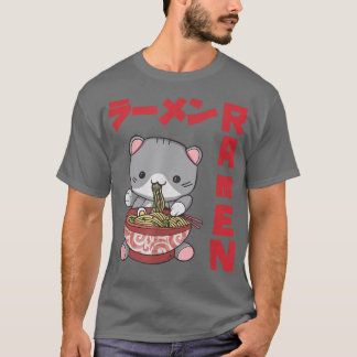 Chill Cat Ramen Anime Noodles Kawaii Japansk markn T Shirt