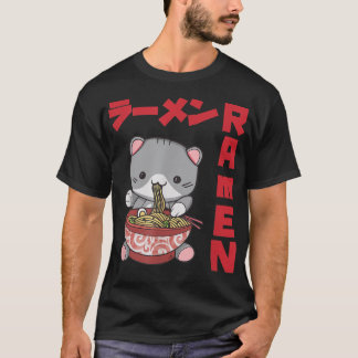 Chill Cat Ramen Anime Noodles Kawaii Japansk markn T Shirt