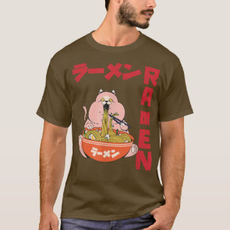 Chill Cat Ramen Anime Noodles Kawaii Japansk markn T Shirt