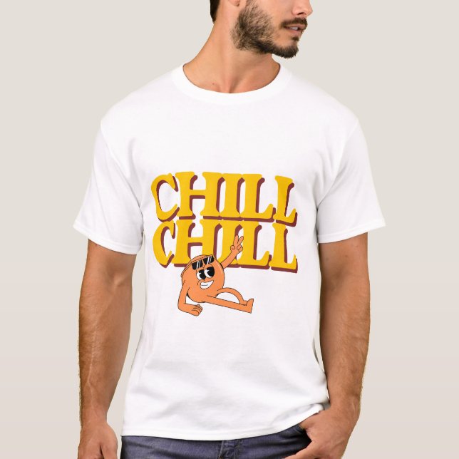 Chill Chill Retro Tecknad Karaktär T-Shirt (Framsida)