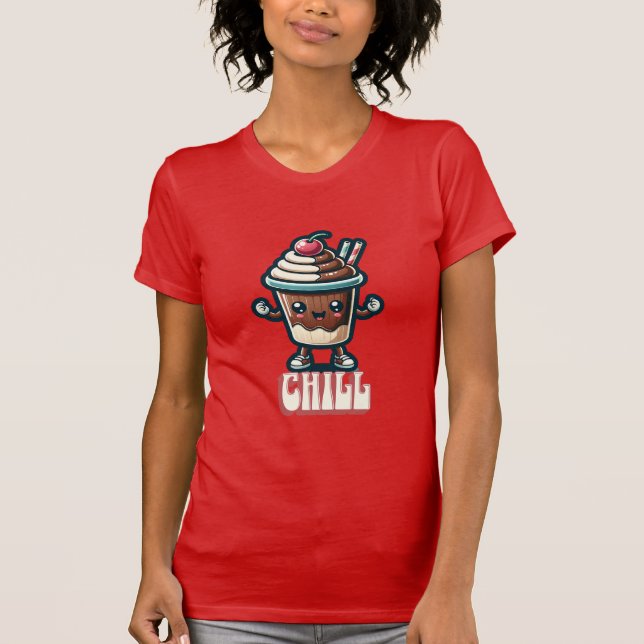 Chill Chocolate Milkshake Pun T Shirt (Framsida)