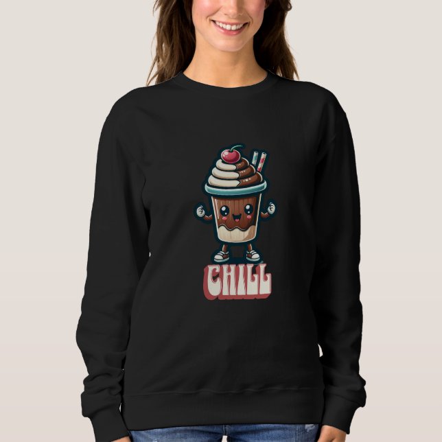 Chill Chocolate Milkshake Pun T Shirt (Framsida)