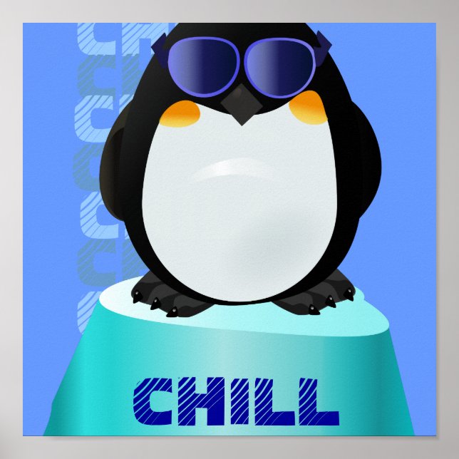 CHILL Coola Penguin Poster (Framsidan)