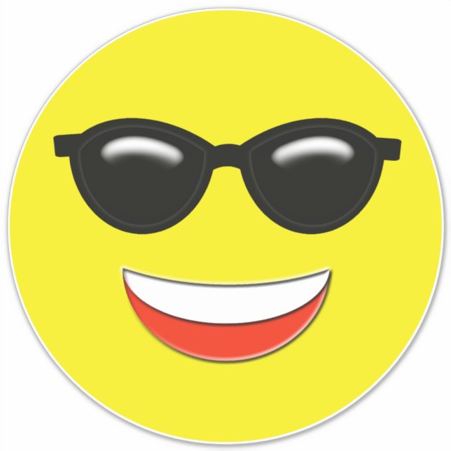 Chill Coola Sunglasses Emoji Klistermärken (Framsida)