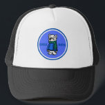 Chill Days Hat Keps<br><div class="desc">Stay cool and cozy with this 'Chill Days' trucker hat! Featuring an adorable cartoon animal in a sweater and scarf,  it's perfect for casual outings and relaxed vibes.</div>