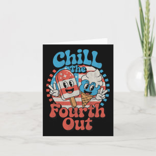 Chill den fjärde utsidan 4 juli Patriotic U Kort