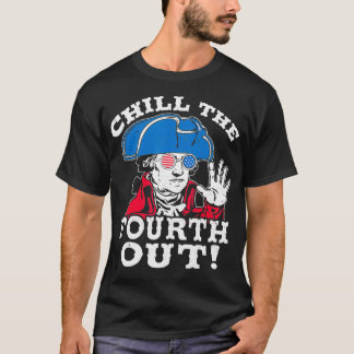 Chill den fjärde utsidan Washington USA 4 juli T Shirt