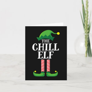 Chill Elf Matching Family Group jul Party Kort