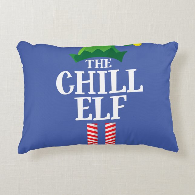 Chill Elf Matching Family Group jul Party Prydnadskudde (Framsidan)