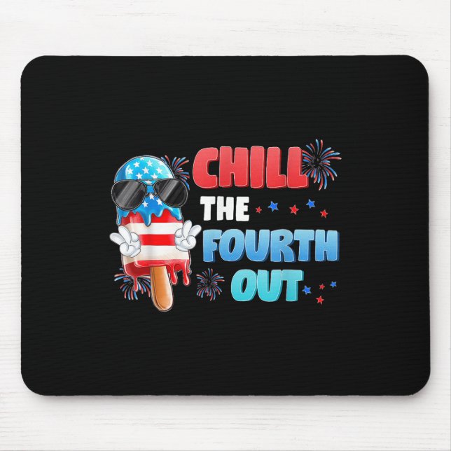 Chill Fjärde ute Ice Cream Popsicle 4:e juli Index Musmatta (Framsidan)