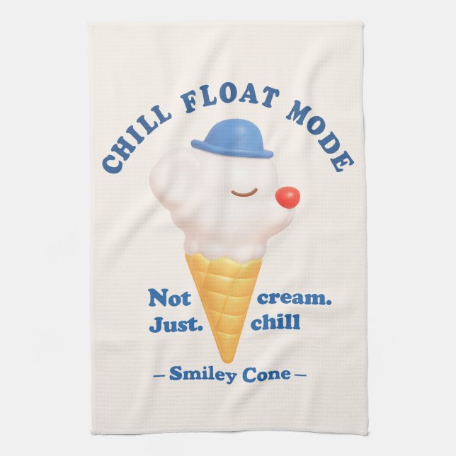 Chill Float Mode: Inte bara Cream Dog Glass Kökshandduk (Vertikal)