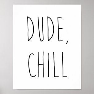 Chill Funny White Elephant Bok Nook Bibliotek Poster