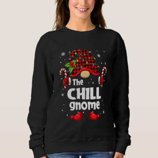 Chill Gnome Buffalo-rutig julgran Familj Xm T Shirt