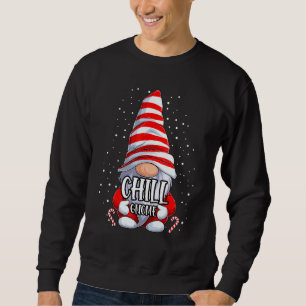 Chill Gnome jul Pajamas Matching Family Grou Lång Ärmad Tröja