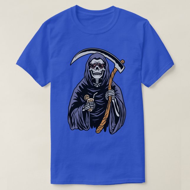 Chill Grim Reaper med Lemonade T Shirt (Design framsida)