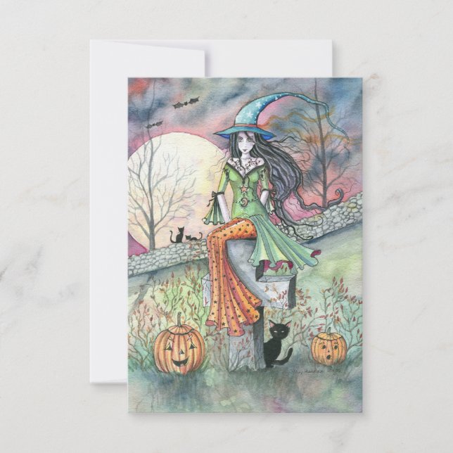 Chill Halloween-vykort i oktober Kort (Framsida)