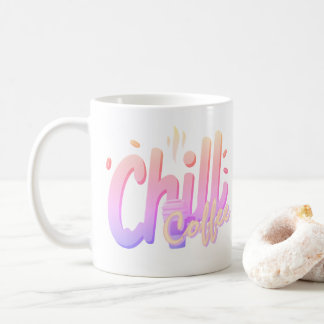 Chill Kaffe Typografi Minimal Kaffeälskare Kaffemugg
