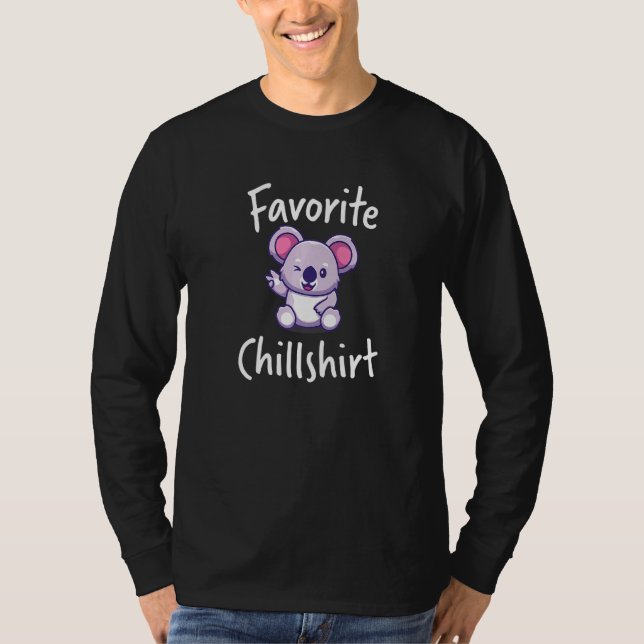 Chill Koala Koalas Nap Svilopajama Natt T Shirt (Framsida)