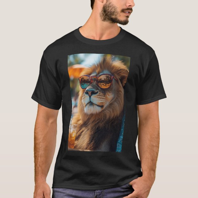 Chill like a King - Der entspannte Löwe T Shirt (Framsida)