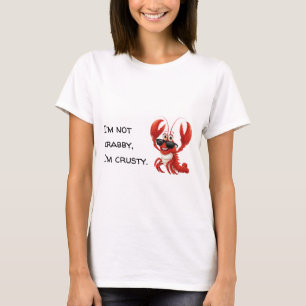 Chill Lobster Tee - Tecknad Beach Stil Shirt med