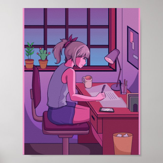Chill Lofi Study Poster (Framsidan)
