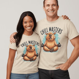 Chill Masters Capybara Shirt – Zen Animal Meditati T Shirt