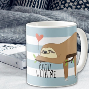Chill med mig, gullig Alla hjärtans dag Kaffemugg