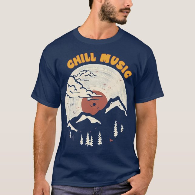 chill music cute record trendy t shirt (Framsida)