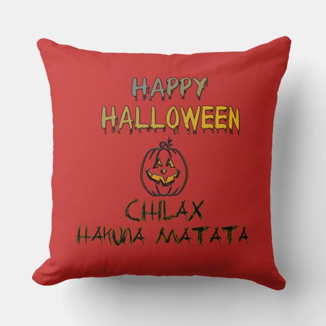 Chill och slappna av i insamlingen i Happy hallowe Kudde (Framsida)