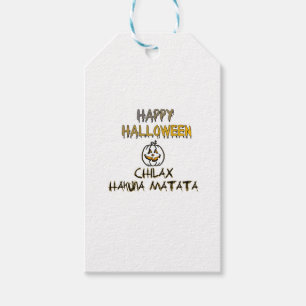 Chill och slappna av i insamlingen i Happy hallowe Presentetikett