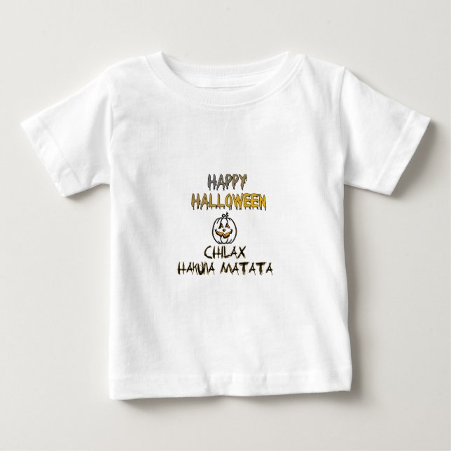 Chill och slappna av i insamlingen i Happy hallowe Tee Shirt (Framsida)
