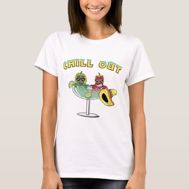 Chill Out Margarita Tee Shirt (Framsida)
