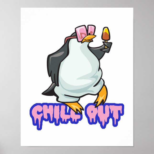Chill out penguin poster (Framsidan)