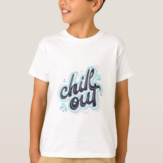 Chill Out Retro Typografi Pojkar Grafik T Shirt