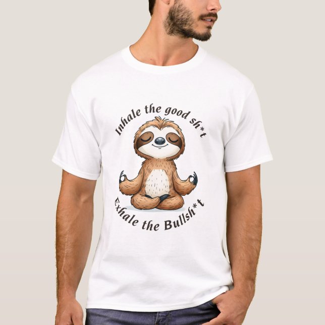 Chill Out Sloth T Shirt (Framsida)