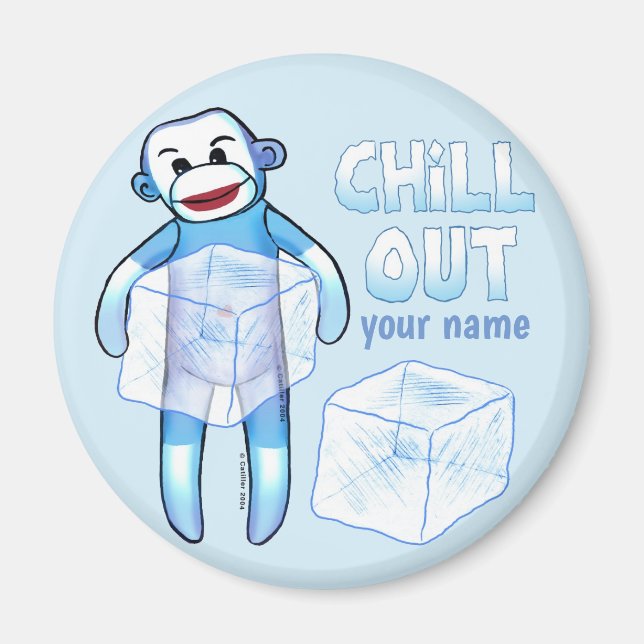 Chill Out Strumpa Apa magnet   (Framsidan)